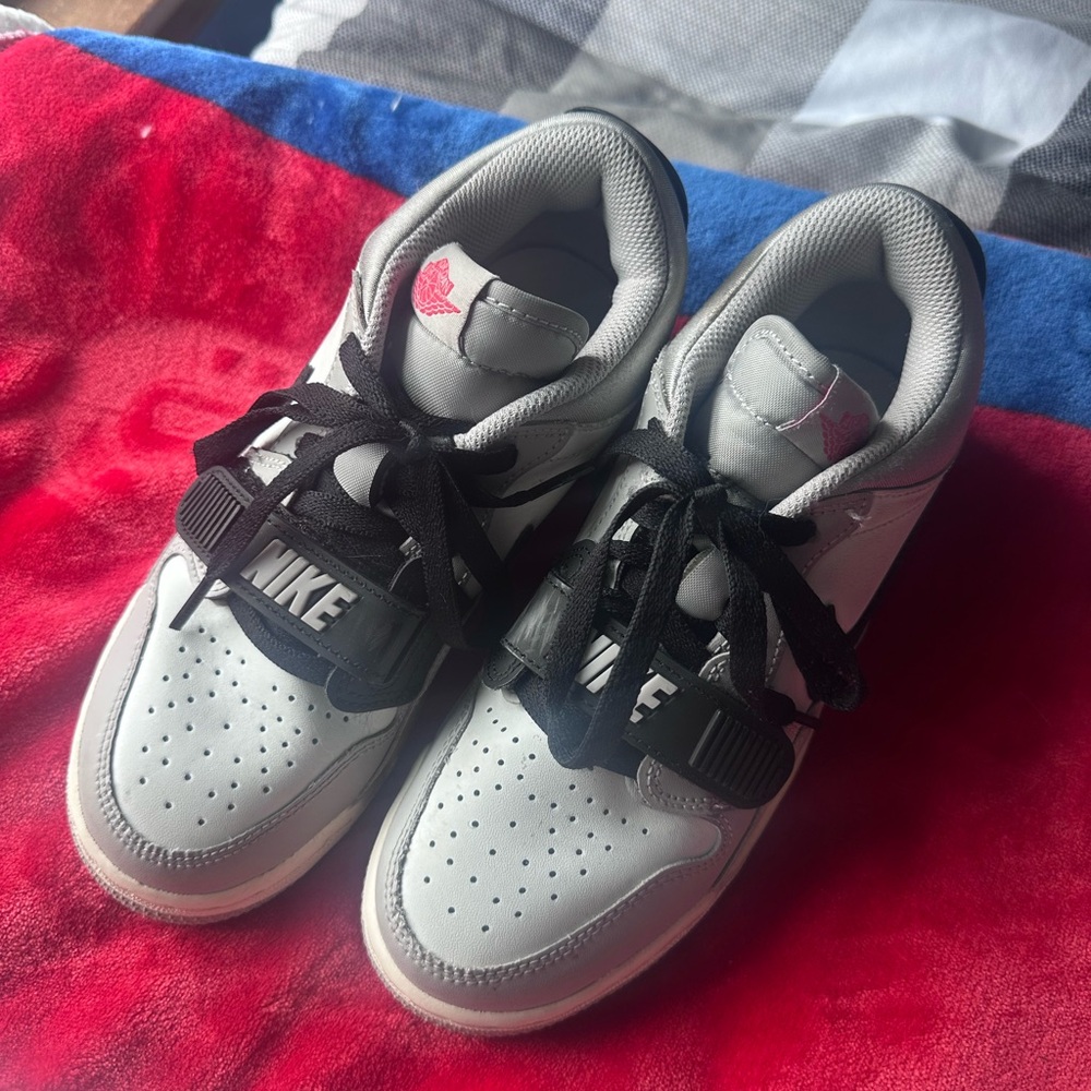 Nike Air Jordan Gray and Black Sneakers Athletic Design